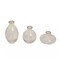 3 Clear Small Glass Flower VASES Metallic Gold Trim Table Centerpieces Party